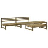 4 Piece Garden Lounge Set Impregnated Wood Pine 3186598