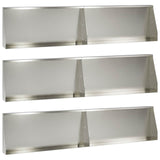 Retaining Wall 6 pcs 100 x 12 x 40 cm Stainless Steel Silver 3449125