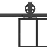 Sliding Door with Hardware Set 76x205 cm ESG Glass&Aluminium 3332854