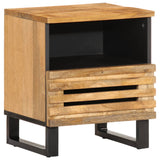 ZNTS Bedside Cabinets 2 pcs 40x33x46 cm Solid Wood Rough Mango 377467