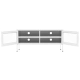 TV Cabinet White 105x35x50 cm Steel 336242