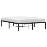 Metal Bed Frame without Mattress Black 140x200cm 373656