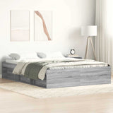 Bed Frame without Mattress Grey Sonoma 140x190 cm 3203906