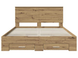 Bed Frame with Drawer Artisan Oak 120 x 200 cm Engineered Wood 3409684