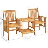 Bistro Set Natural wood colour Solid Acacia wood Standard Durable 45933