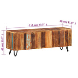 TV Cabinet 110x30x40 cm Solid Wood Reclaimed 337842