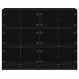 Bookcase Black Engineered wood, glass Large Bookcase 3206511