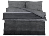 Duvet Cover Set Dark Grey 220x240 cm Cotton 136482