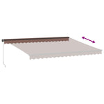 ZNTS Manual Retractable Awning Brown 450x300 cm 3215740