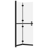 151195 Foldable Walk-in Shower Wall Frosted ESG Glass 100x190 cm