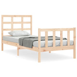 Bed Frame without Mattress Small Single Solid Wood Pine 3192061