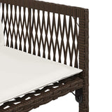 Garden Chairs with Cushions 4 pcs Brown Poly Rattan 365020