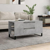 Coffee Table Concrete Grey 102x44.5x50 cm Engineered Wood 831008