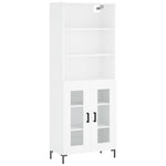 Highboard White 69.5x34x180 cm Engineered Wood 3189317