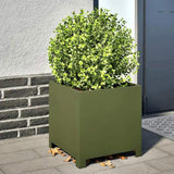 Garden Planters 2 pcs Olive Green 40x40x40 cm Steel 851206