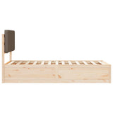 Bed Frame with Upholstered Headboard Taupe 80 x 200 cm 877662