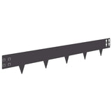 Lawn Edging 50 pcs 100 x 15 cm Steel Black 8008549