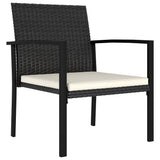Outdoor Dining Set Black Poly rattan 9 Piece Set Durable 3100412