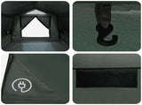 Tunnel Tent with Roof Army green 8-Person Polyester and Steel 42028660