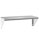 ZNTS Wall Shelf 100x30x31 cm Silver Stainless Steel 30273