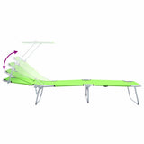 Sun Lounger Folding 2 pcs Green 58 x 188 x 77cm Polyester 42003064
