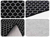 Rug ORIZ Black Mesh Pattern 240 x 340 cm 100% Polyester 42050337