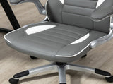 Computer Gaming Chair, Office Desk Swivel Chair, PU Leather Racing Chair with 90&deg Flip-up T3398P328217