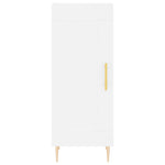 Highboard White 34.5x34x180 cm Engineered Wood 3199481