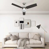 Ceiling Fan with Light and Remote Control 108 cm Dark Brown 51491