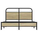 Bed Frame without Mattress 140x200 cm Sonoma Oak Engineered Wood 4100411