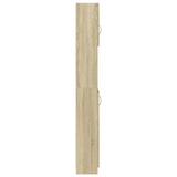 Bathroom Cabinet Sonoma Oak 32x25.5x190 cm Engineered Wood 849606