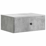 Wall-Mounted Bedside Cabinet with Drawer 2 pcs Concrete Grey 899132
