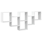 ZNTS Wall Shelf White 159x18x66 cm Engineered Wood 853299