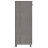 Shoe Cabinet HAMAR Light Grey 85x40x108 cm Solid Wood Pine 340519