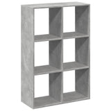 ZNTS Room Divider Bookcase Concrete Grey 69.5x29x103.5 cm Engineered Wood 858015