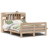 Bookcase Bed without Mattress 140x190 cm Solid Wood Pine 3309989
