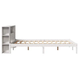 Bookcase Bed without Mattress White 160x200 cm Solid Wood Pine 3321545