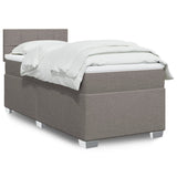 Box Spring Bed with Mattress Taupe 90x200 cm Fabric 3285775
