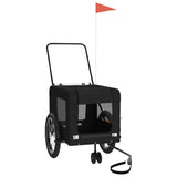 Pet Bike Trailer Black Oxford Fabric and Iron 93940