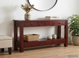 Console Table Brown 115 x 32 x 75.5 cm Solid Mahogany Wood 42009940