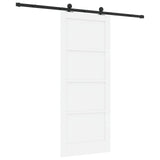 Sliding Door ORKDAL White 83 x 202 cm Solid Pine Wood 3445497
