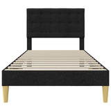 Bed Frame with Headboard Black 90 x 190 cm Fabric 42027823