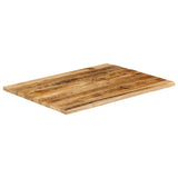 Table Top 90x80x3.8 cm Live Edge Solid Wood Rough Mango 370411