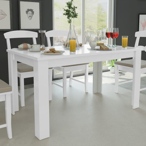 Dining Table 140x80x75 cm White 243056