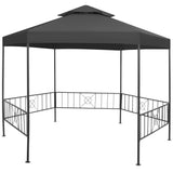 Garden Gazebo 323x275x265 cm Anthracite 47961