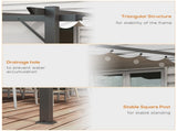 3 x 3 Aluminium Pergola Canopy Gazebo Awning Outdoor Garden Sun Shade Shelter Marquee Party BBQ, T3398P317790