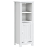 Bathroom Cabinet BERG White 40x34x110 cm Solid Wood Pine 358544