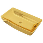 Wash Basin 71x38x13.5 cm Ceramic Gold 143480