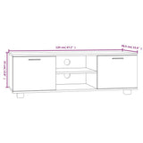 TV Cabinet Sonoma Oak 120x40.5x35 cm Engineered Wood 342616