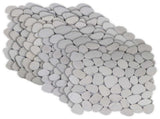 Pebble Tiles White 30 x 30 cm River Pebble 42033533